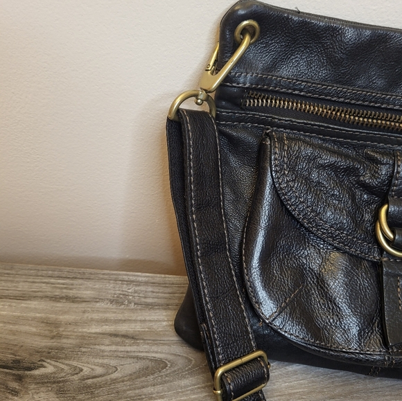 Fossil Sasha Black Leather Crossbody Bag - Picture 6 of 10